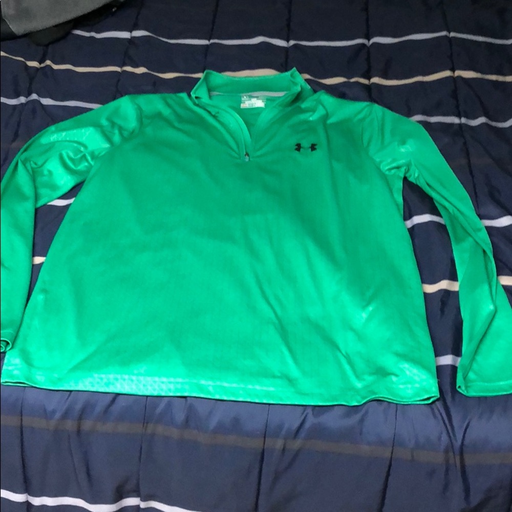 Under armour green lightweight quarter zip